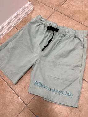 Billionaire Boys Club Mint Green Belted Shorts Embroidered